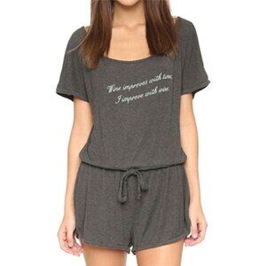 NEW! Wildfox Gray Comfy All Day Romper Size M